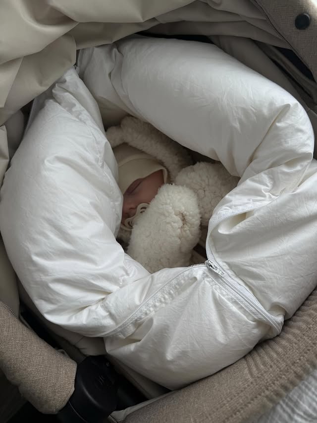Instagram post by @maikkielisabeth for Joie Baby Gear. Caption reads: 🎞️👶🏼🤍🫧🍼🧸 * tags ad | gift.