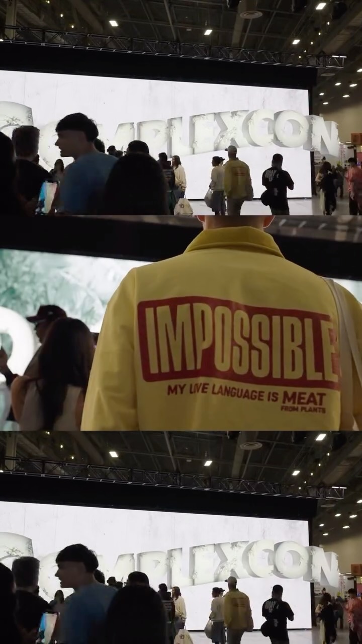 Instagram post by @butterypat for Impossible Foods. Caption reads: 💥IMPOSSIBLE PROTEIN BAR STOP #3💥
we brought the....