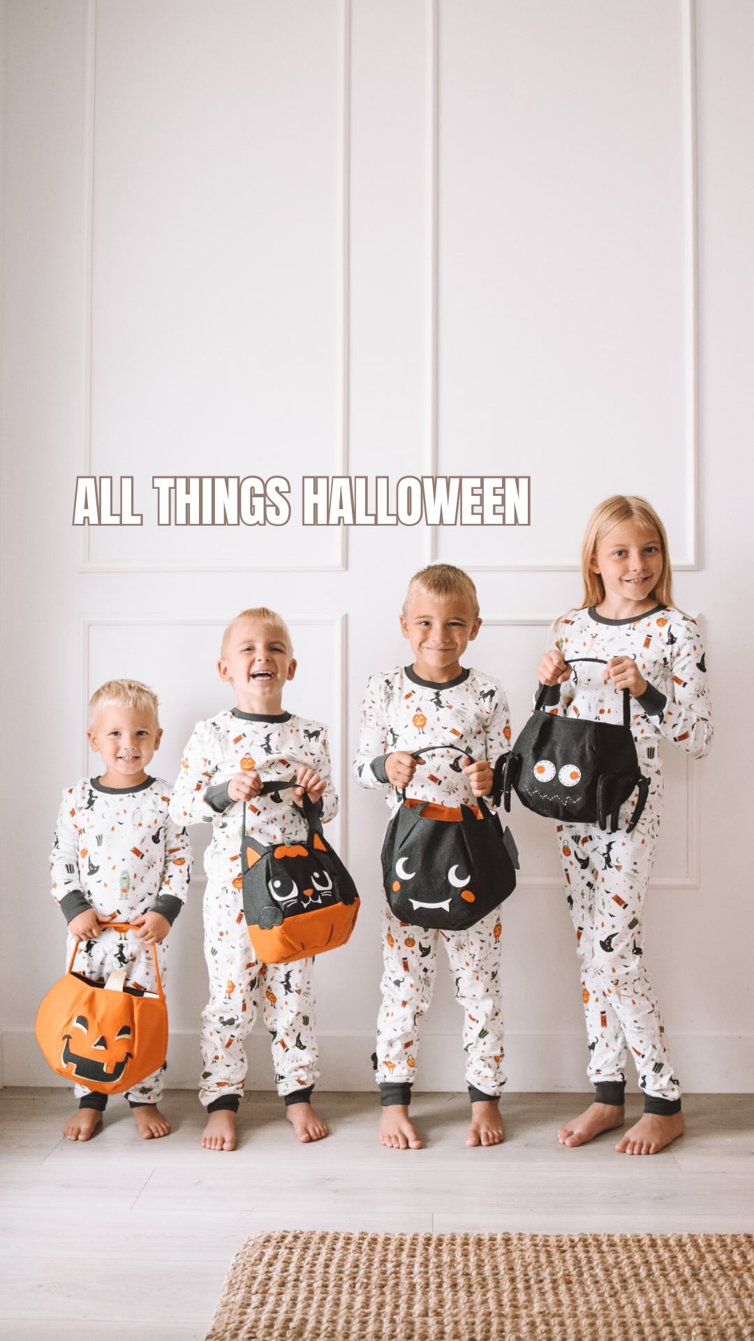 Instagram post by @jennhallak for Pottery Barn Kids. Caption reads: Technically every day is Halloween over here....