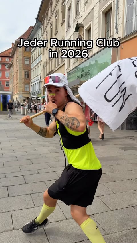 Instagram post by @marcel.reiter for AXE. Caption reads: Anzeige | Jeder Running Club 2026 @axe.offiziell....