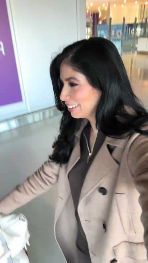 Instagram post by @poojahandatv for Melanie Lyne. Caption reads: [...] chocolate brown set from @stylemelanielyne....