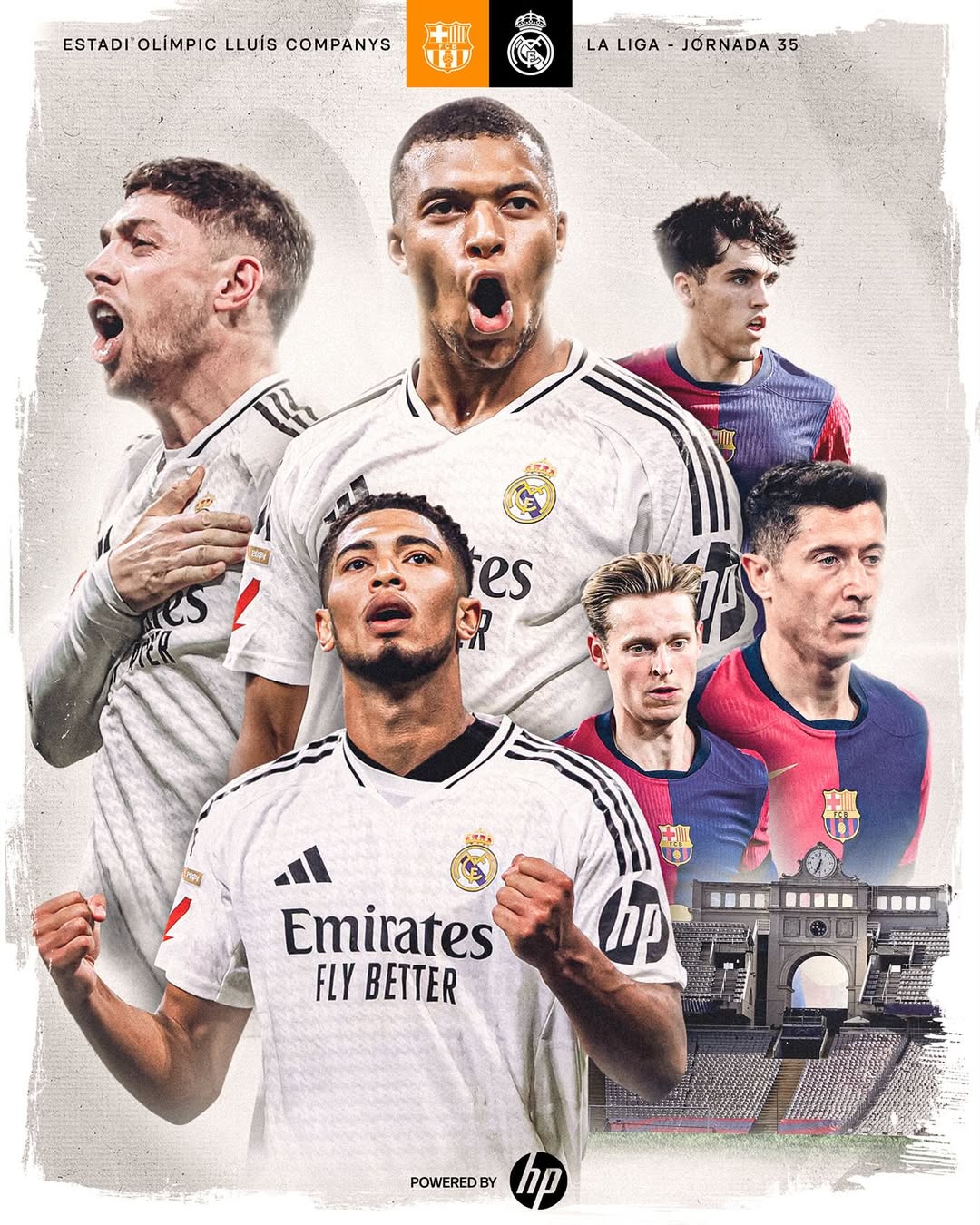 Instagram post by @realmadrid for HP. Caption reads: 🙌 IT’S MATCHDAY! • ¡DÍA DE PARTIDO! 🙌
🆚....