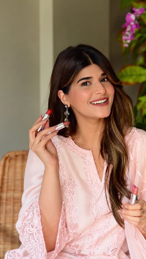 Instagram post by @deekshakhurana for Nykaa Cosmetics. Caption reads: [...] in love at first swipe💄✨ The NEW Nykaa....