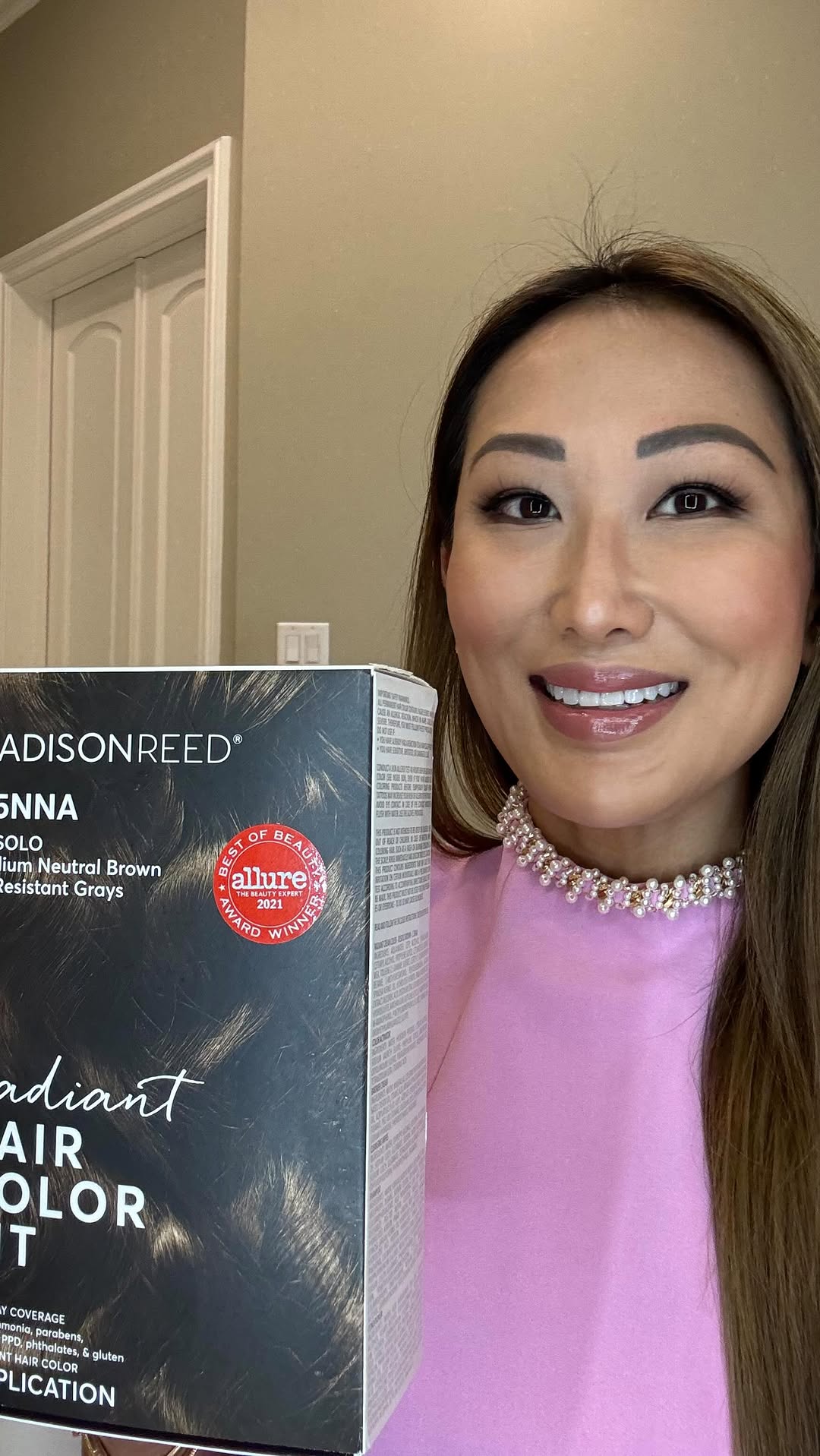 Instagram post by @tiffanymoonmd for Madison Reed. Caption reads: With everything on my plate lately—kids, work,....