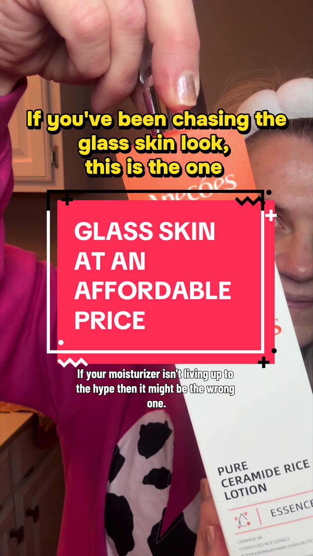 TikTok post by @diditheslp for ANECOES. Caption reads: I love this moisturizer from @ANECOES official. If....