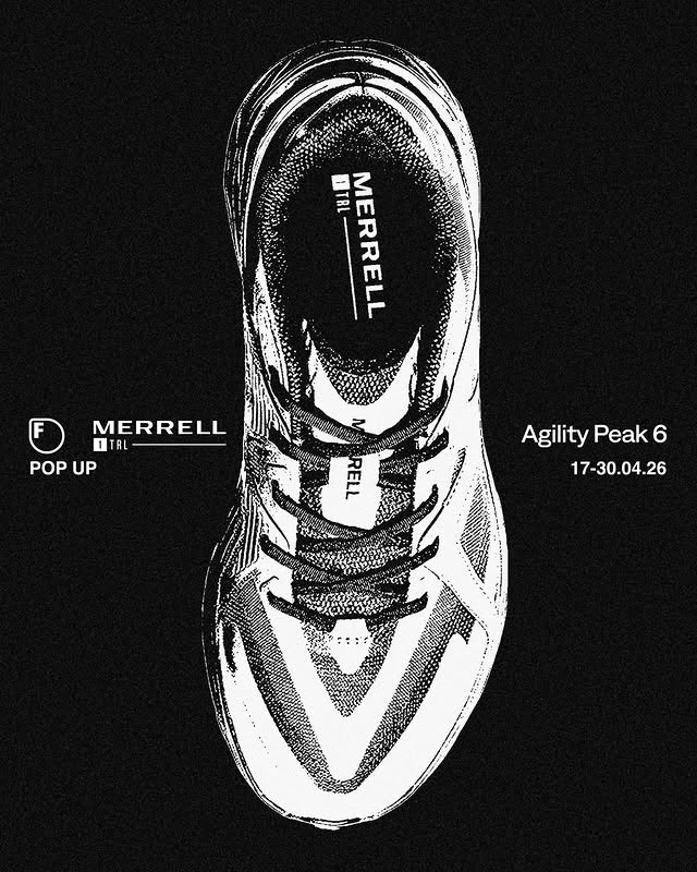 Instagram post by @fieldday_official for Merrell. Caption reads: FIELD DAY × MERRELL 1TRL TRAIL TO TABLE｜04.17 —....