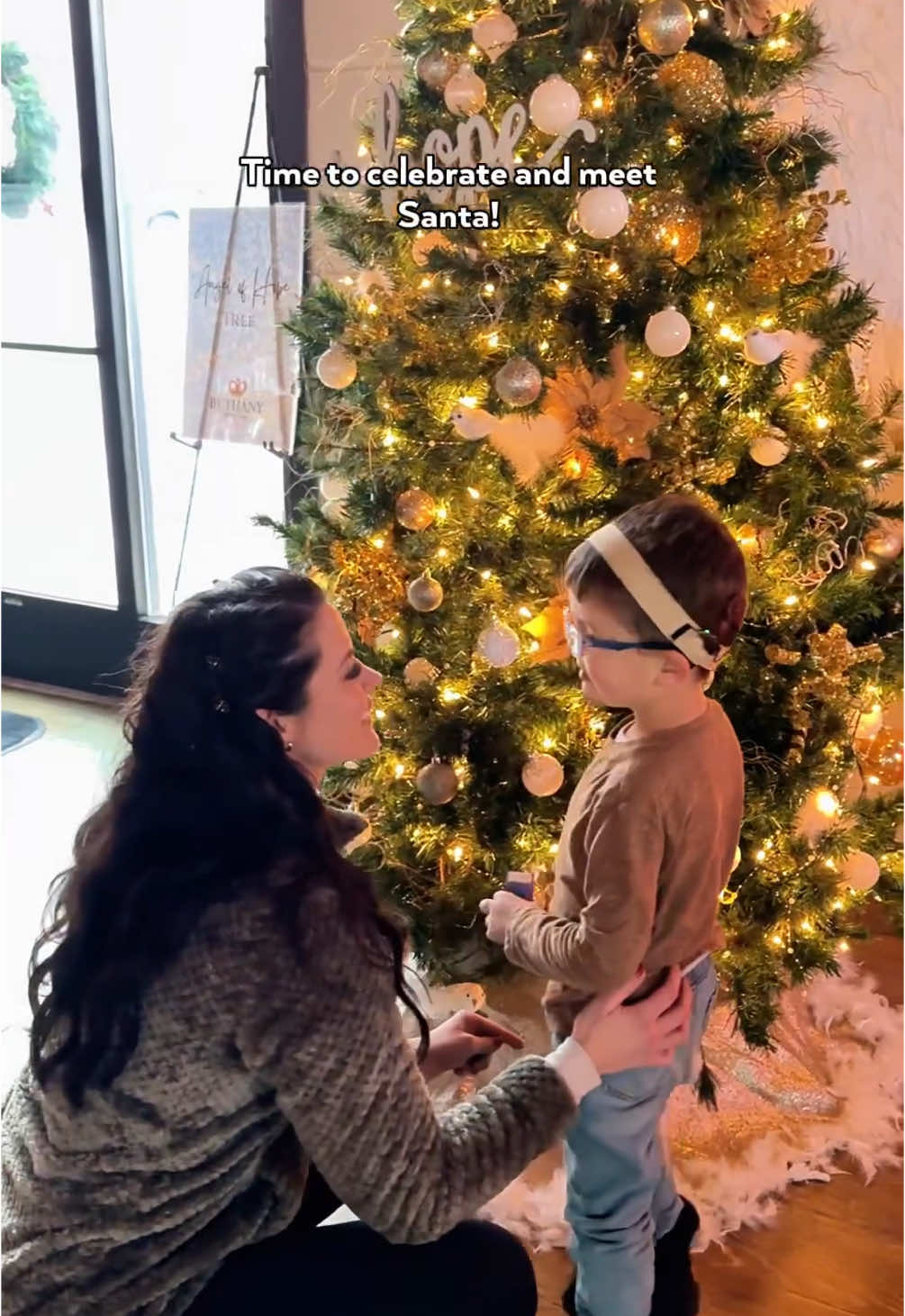 TikTok post by @beth_and_coop for OnStar. Caption reads: #ad Following Santa has never been so easy! From....