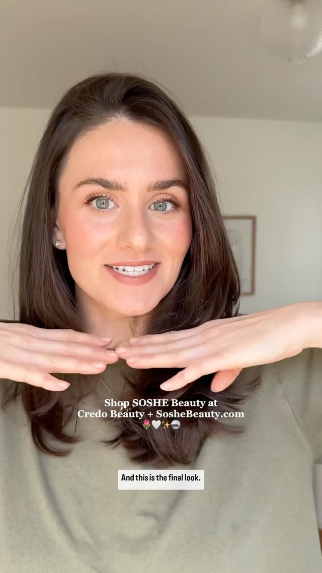 Instagram post by @rosalierouge for Credo Beauty. Caption reads: [...] can shop my @soshebeauty favorites....