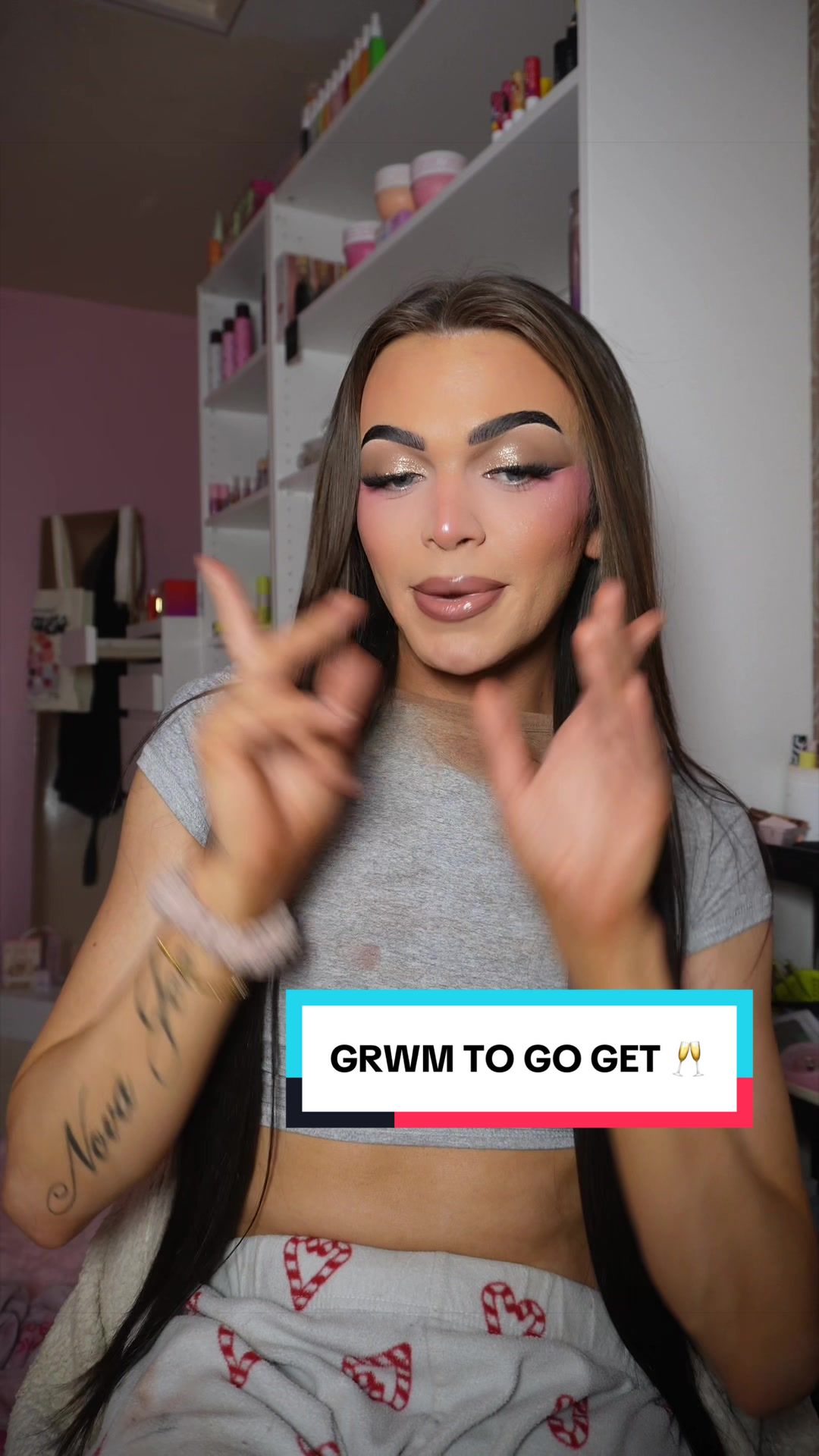 TikTok post by @psmakeup21 for Jeffree Star Cosmetics. Caption reads: [...] Ticia Cosmetics @PLOUISE @Jeffree Star....