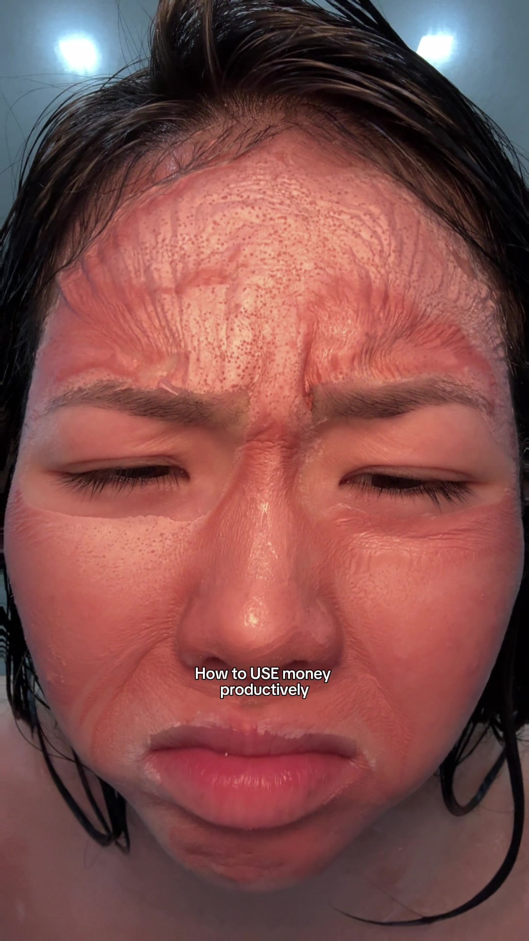 TikTok post by @bykristinanguyen for Caudalie. Caption reads: How to waste money productively? More like how to....