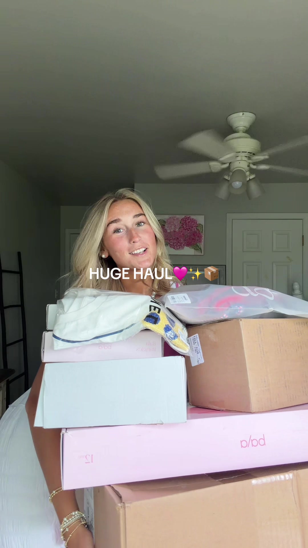 TikTok post by @avaburnam for Bala. Caption reads: [...] | #pr #haul #unboxing #prhaul | @Grove @bala....