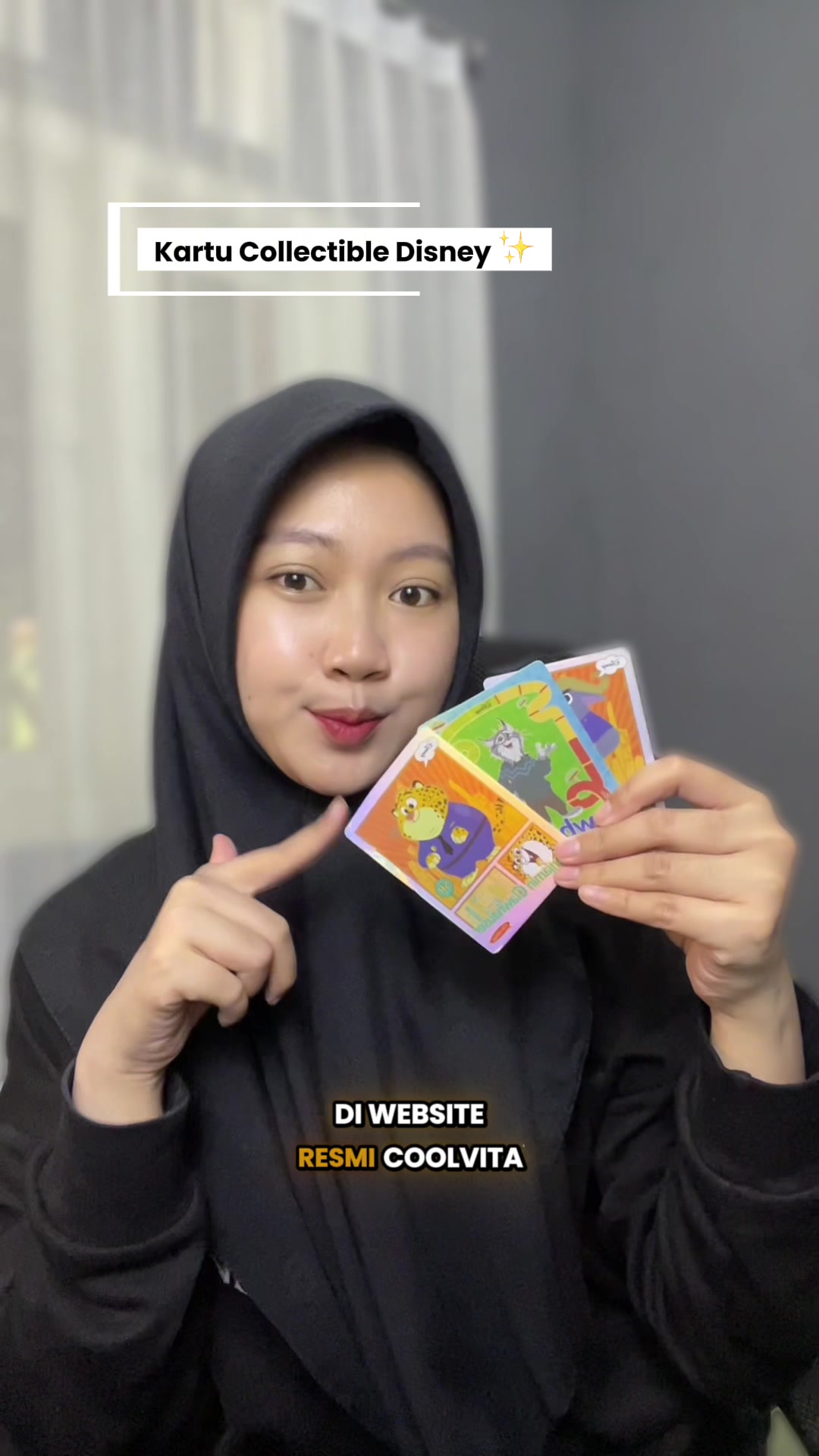 TikTok post by @wardaulyaa for Coolvita. Caption reads: @Coolvita Indonesia #CoolvitaDisneyCollection.
