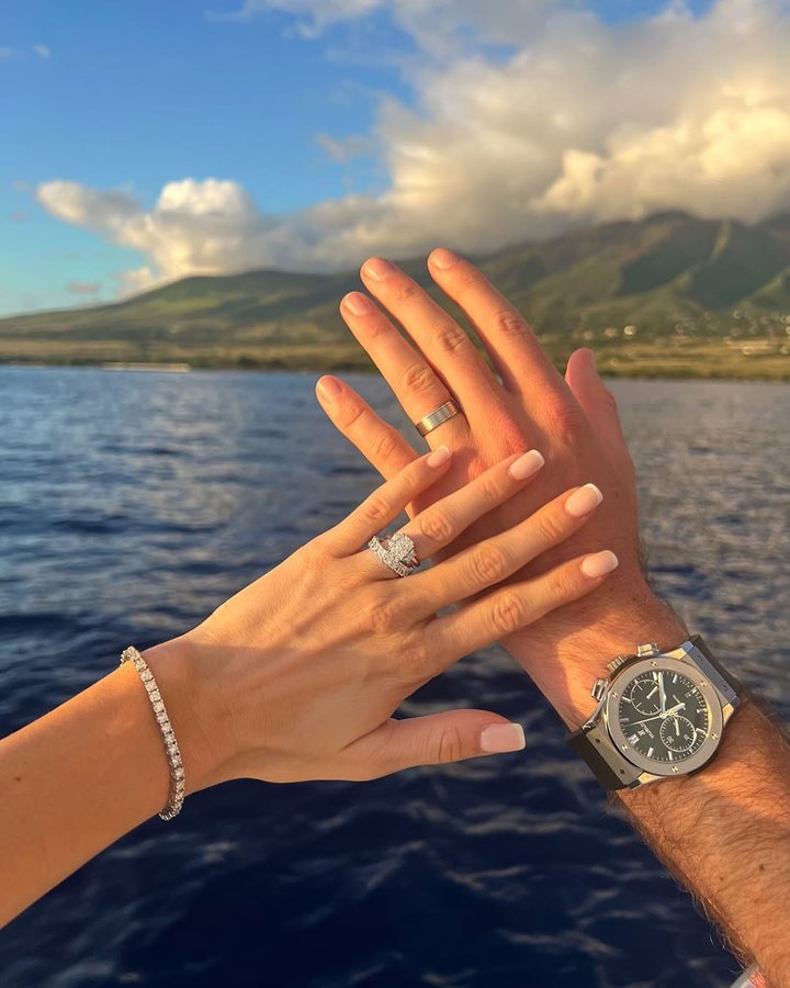 Instagram post by @janellepaigebrandom for Diamonds Direct. Caption reads: forever & ever amen 💍 
•
Wedding bands designed....