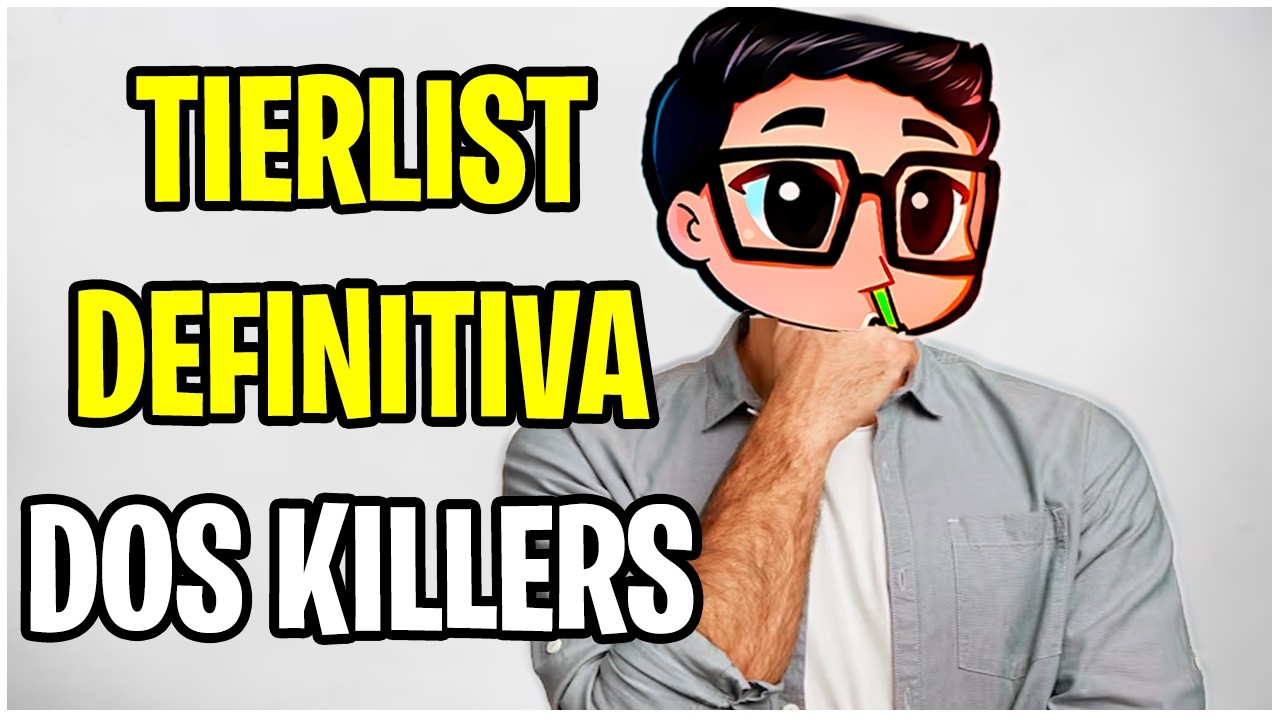 YouTube post by @PhenomDBD for CSGO-SKINS.COM. Caption reads: MY DEFINITIVE TIER LIST of the BEST KILLERS and MY....