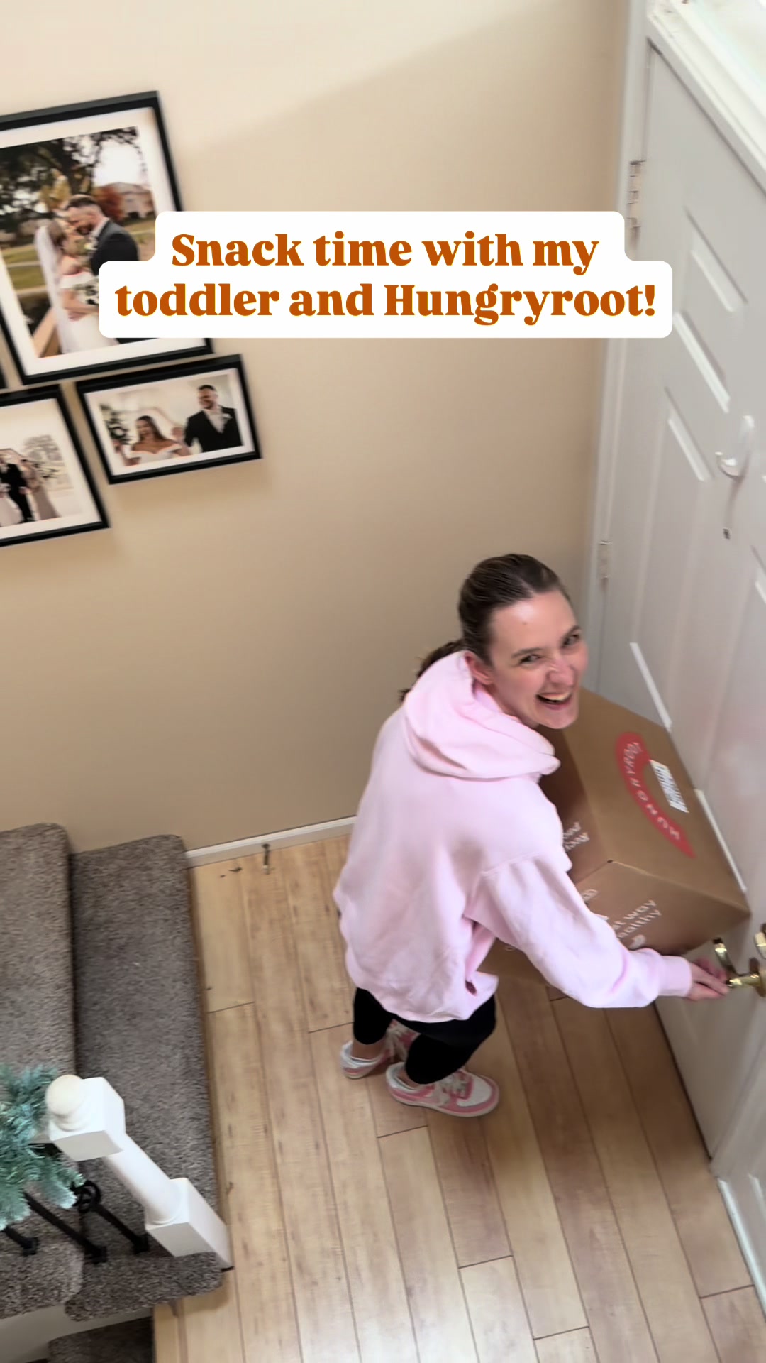 TikTok post by @meaghanranee for Hungryroot. Caption reads: Convenience is KEY to surviving motherhood.....