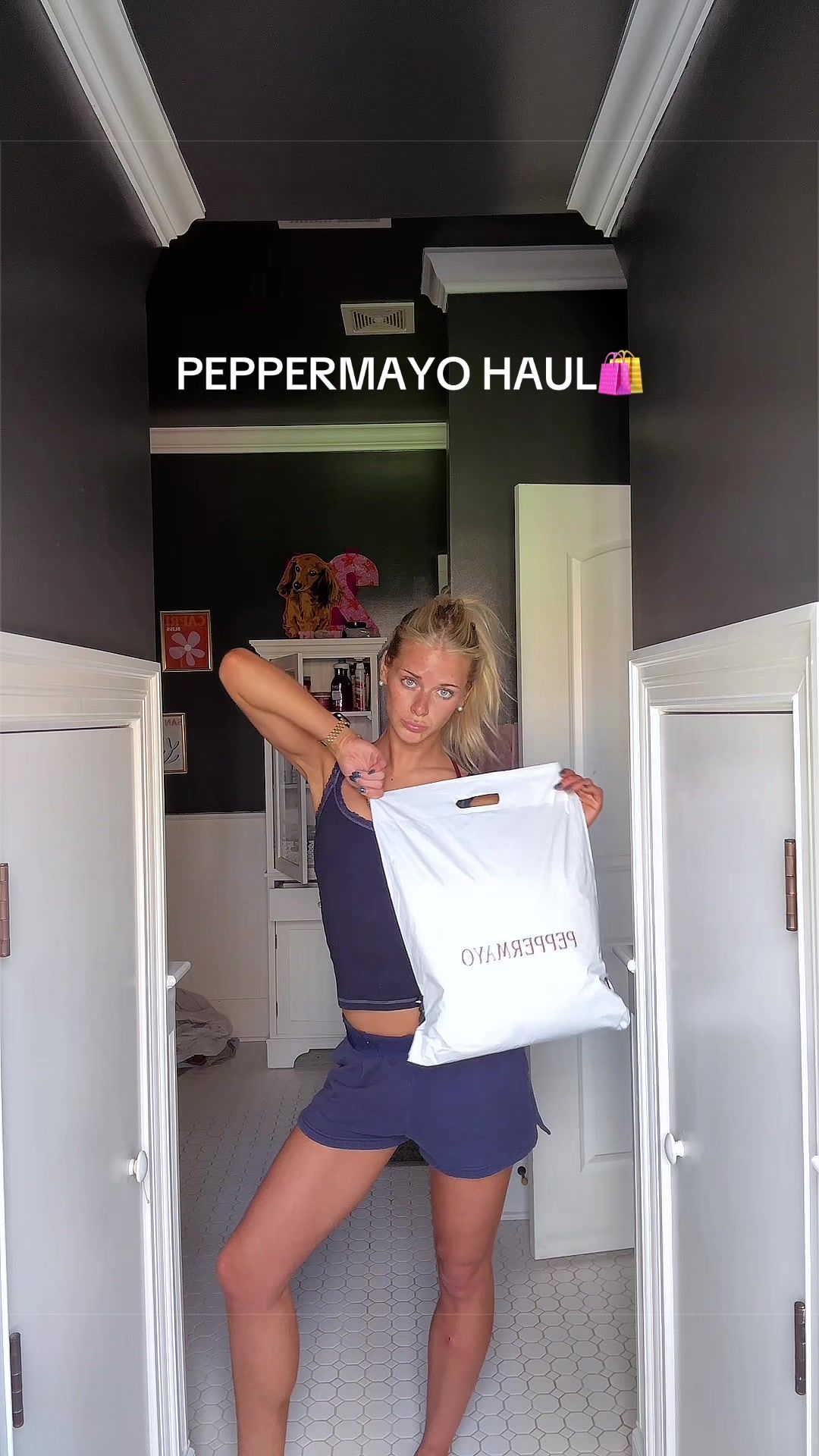 TikTok post by @morganhardyyy for PEPPERMAYO. Caption reads: [...] linked on my shopmy) ♥️@PEPPERMAYO....