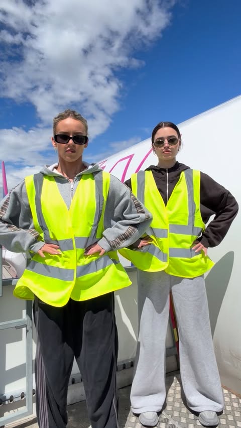 Instagram post by @brookeandjess for Wizz Air. Caption reads: wizzing away, who’s coming x✈️👄 @wizzair....