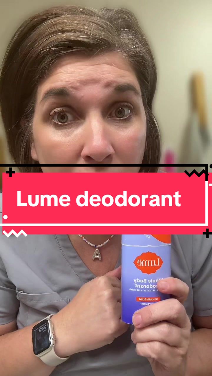 TikTok post by @dumaspartyof9 for Lume Deodorant. Caption reads: Tired of reapplying deodorant every few hours? 😩....