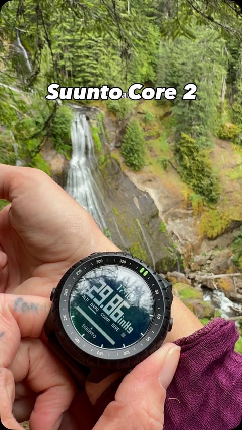 Instagram post by @jessonthewildway for Suunto. Caption reads: [...] outdoors right on my wrist. AD The new....