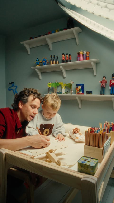 Instagram post by @willwarr for John Lewis. Caption reads: A gift to say everything he can’t yet express.....