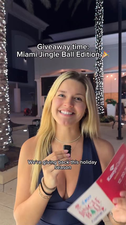 Instagram post by @gabbyygonz for iHeartRadio. Caption reads: [...] be giving back this holiday season ❤️....