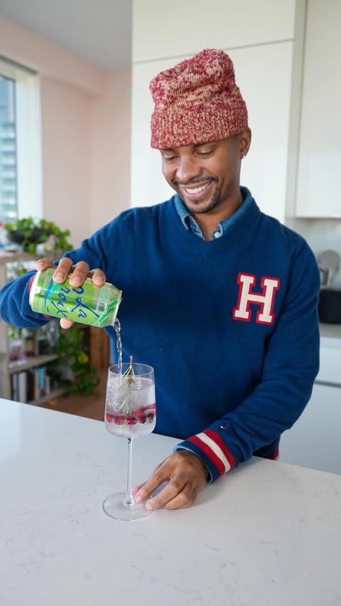 Instagram post by @jontaharris for LaCroix Water. Caption reads: tis the szn! 🎄 let me help you get creative this....