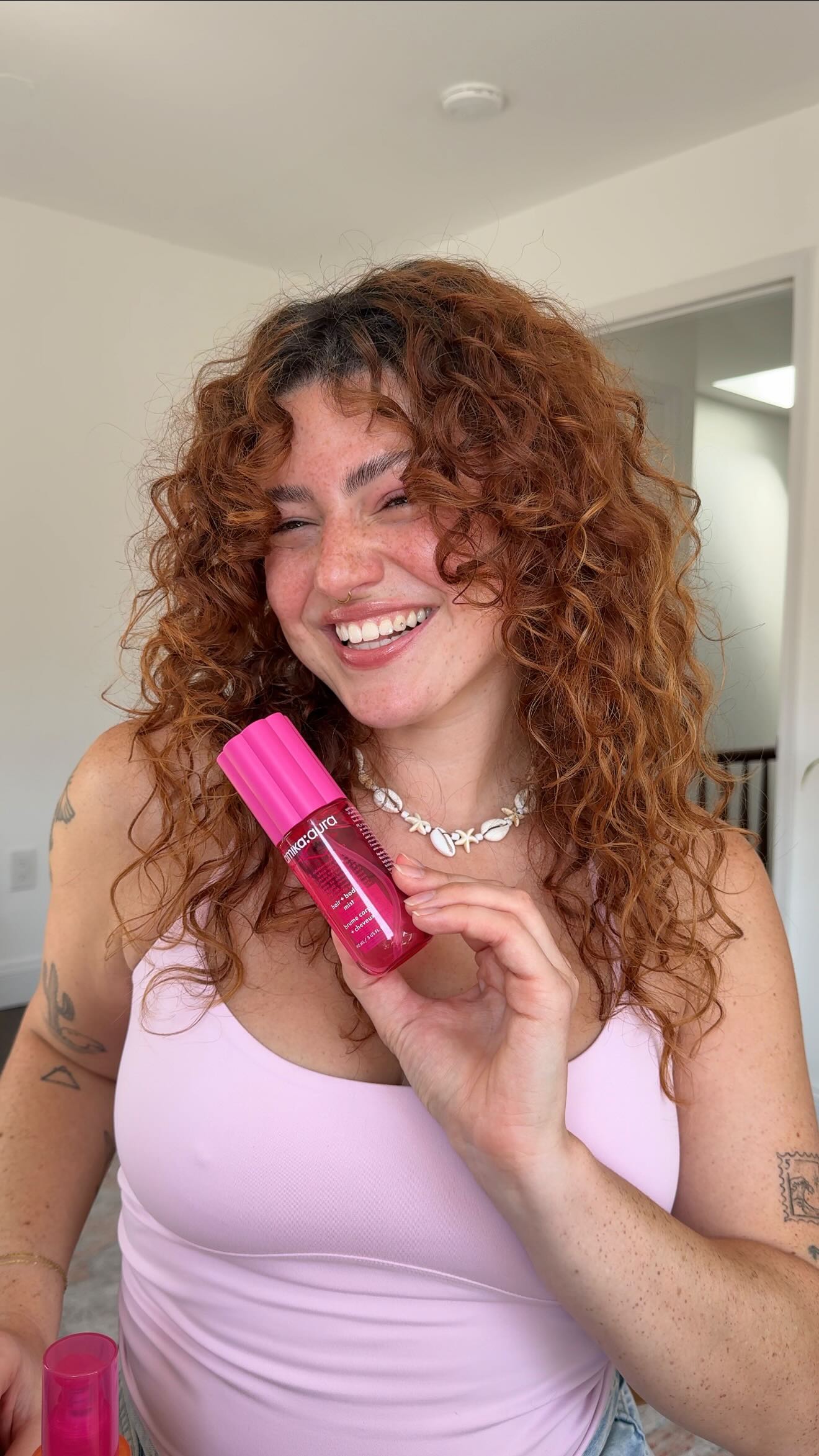 Instagram post by @brittminetti for amika. Caption reads: the moment we’ve all been waiting for 🤭💗....