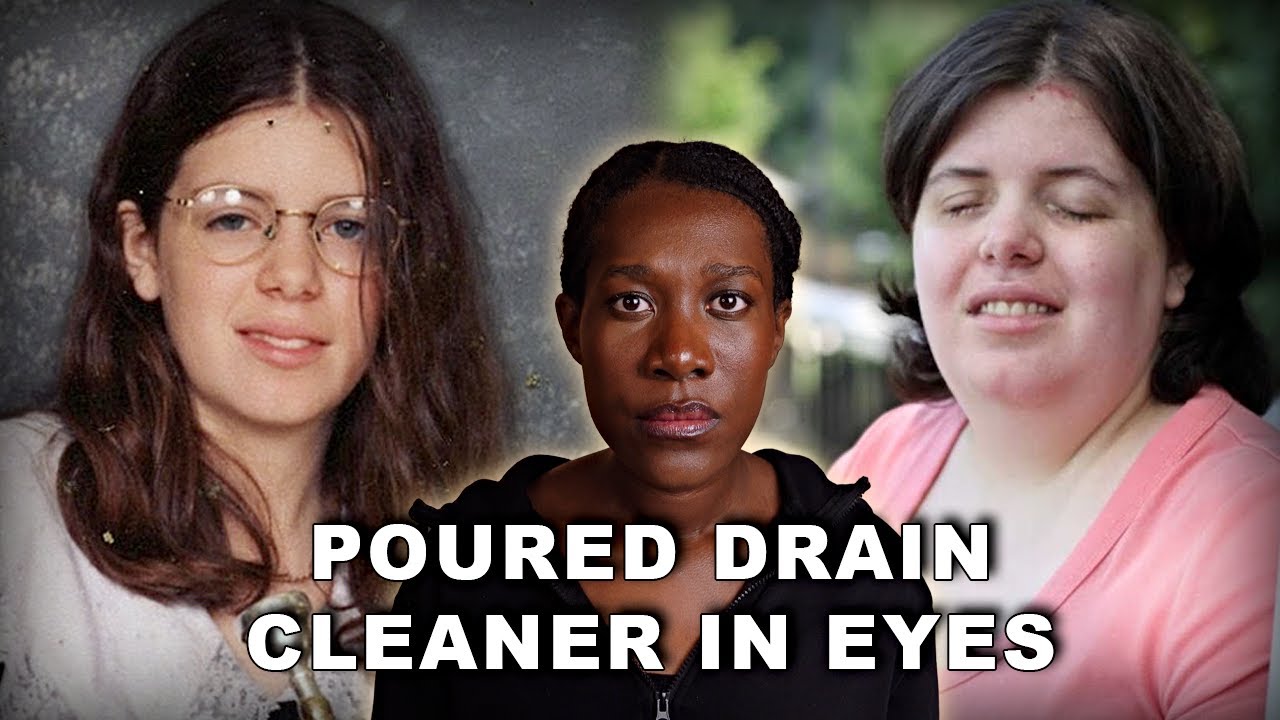 YouTube post by @PetalPalmer for HuffPost. Caption reads: The Woman Who PURPOSELY Blinded Herself With Drain....