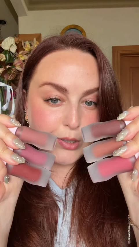 Instagram post by @elizabeth__cee for Glow Recipe. Caption reads: The new @glowrecipe PDRN lip blur balms are here....