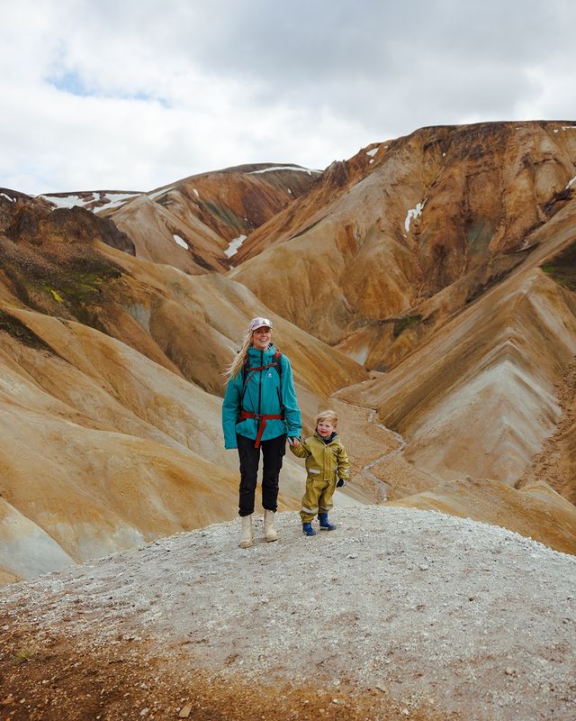 Instagram post by @asasteinars for 66°North. Caption reads: Our recent family hiking adventure was a reminder....