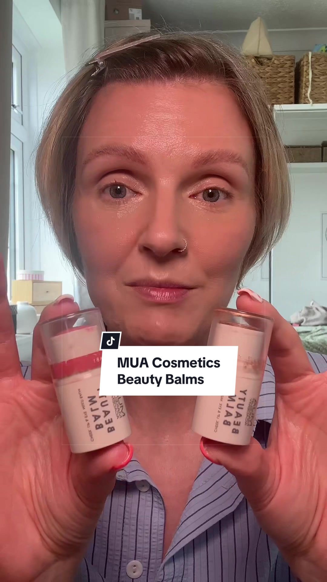 TikTok post by @40slifelou for MUA Cosmetics Maroc. Caption reads: The beauty balms from @MUA Cosmetics are perfect....