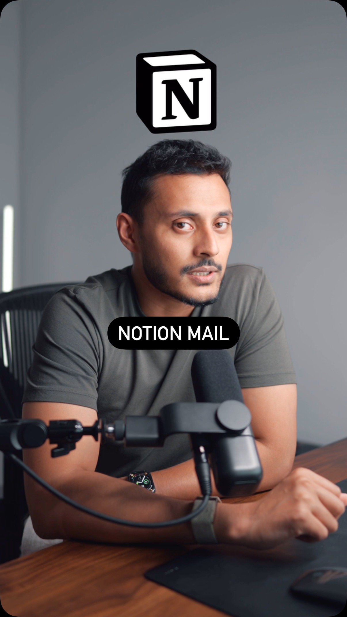 Instagram post by @ultralinx for Notion. Caption reads: Been using @notionhq Mail for the past few weeks.....