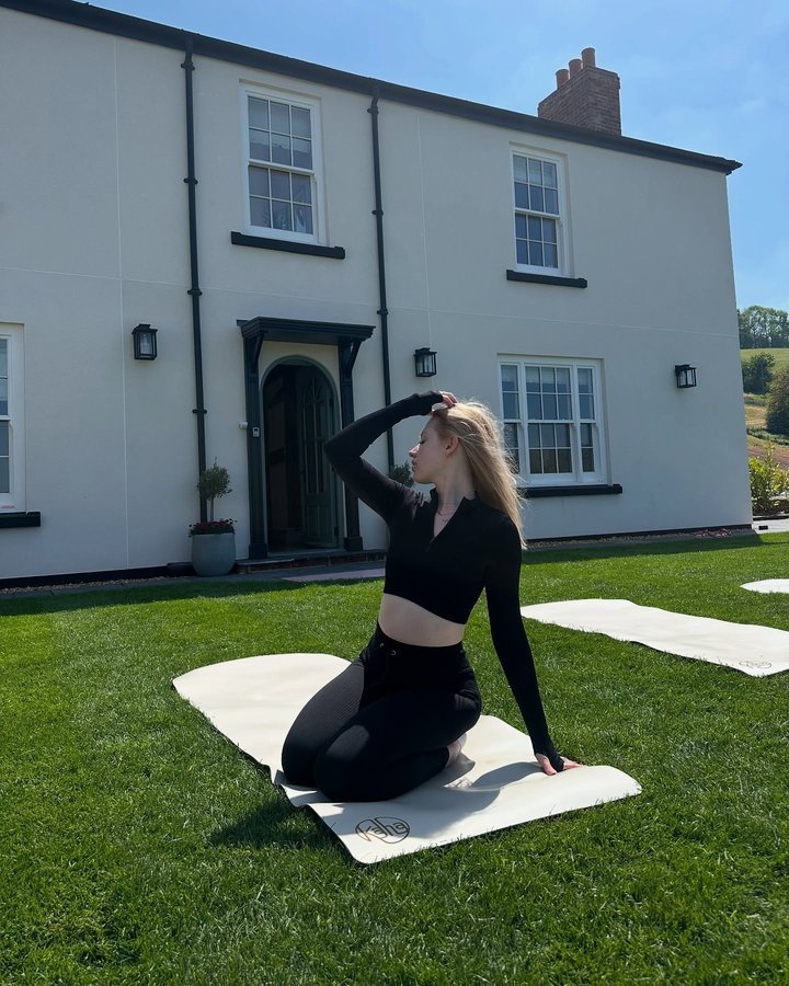 Instagram post by @leannegoodall_ for Femme Luxe. Caption reads: [...] little gym sets gifted by @femmeluxefinery ✨....