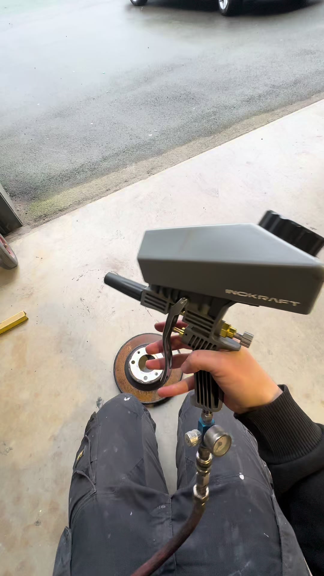 TikTok post by @jacobsprays for toolant. Caption reads: [...] this InoKraft protable sandblaster from....