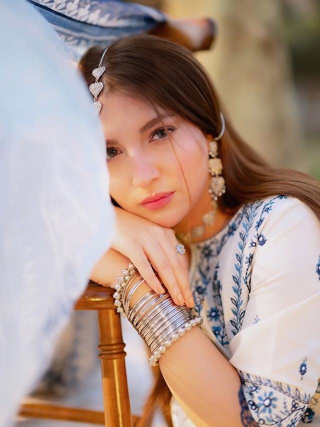 Instagram post by @dananeerr for Sapphire. Caption reads: [...] Desi maximalism 💫 My look is from....