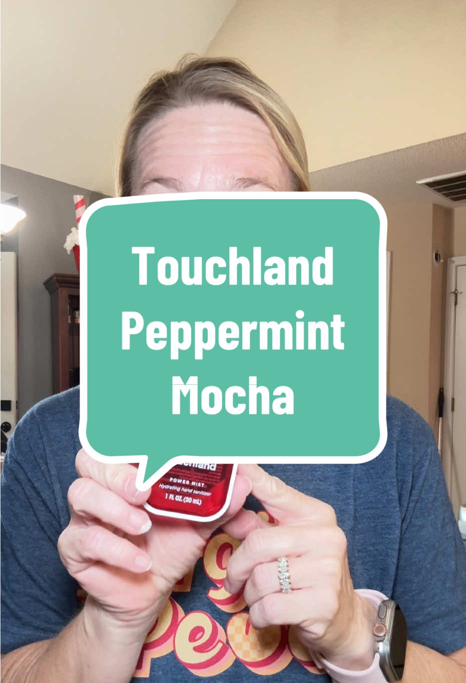 TikTok post by @gen_x_mom_72 for Touchland. Caption reads: @touchland is the best hand sanitizer [...].