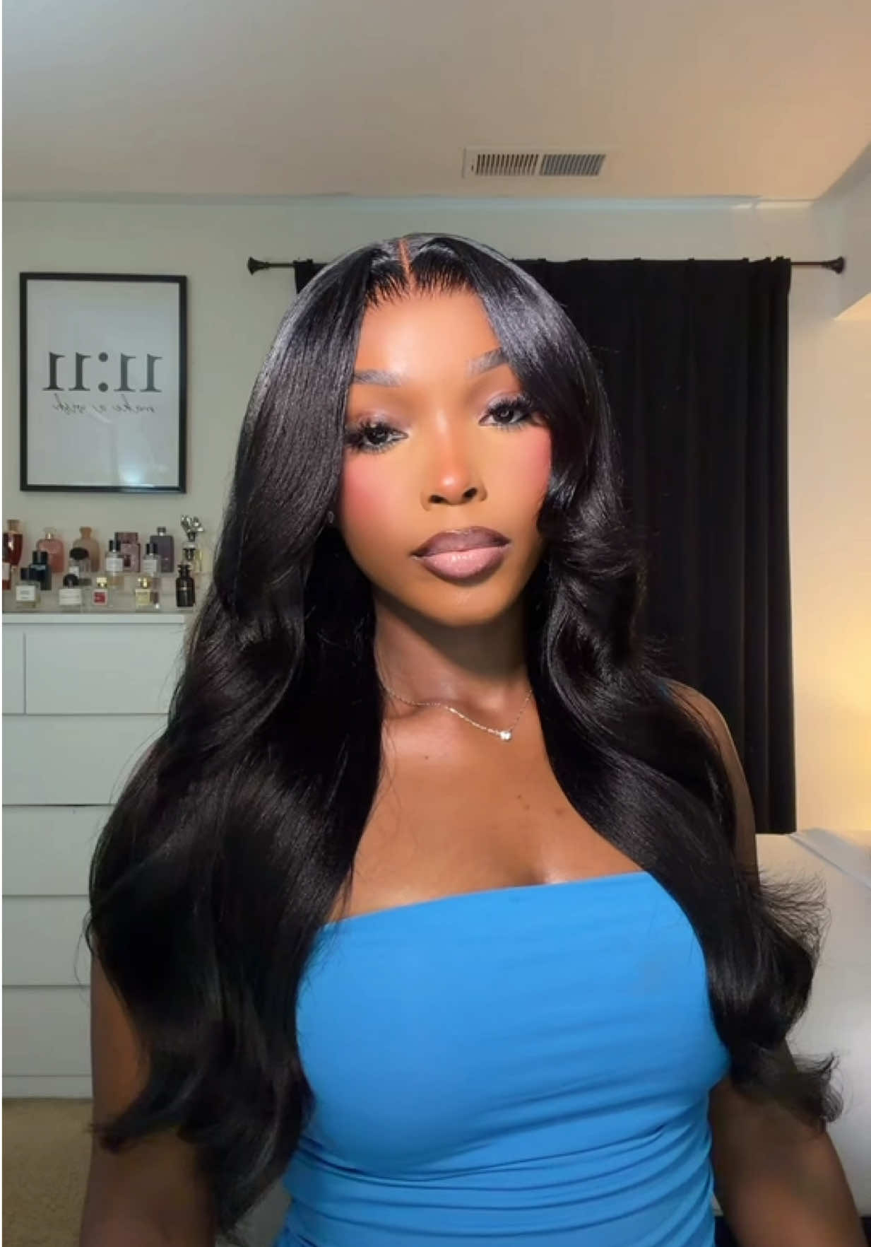 TikTok post by an influencer for Westkiss Hair. Caption reads: [...] Hair Shop 🔗ed in cart....