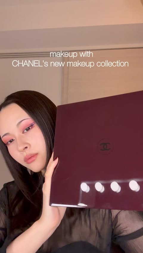 Instagram post by @lala__takahashi for CHANEL. Caption reads: makeup with @chanel.beauty 's new [...].