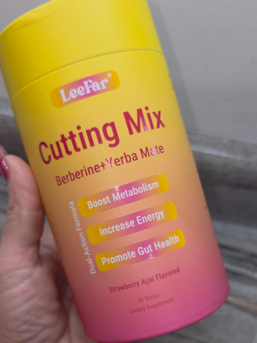 TikTok post by @shopwithchristina for Leefar US. Caption reads: @Leefar US #energyboost #drinkmix #guthealth.