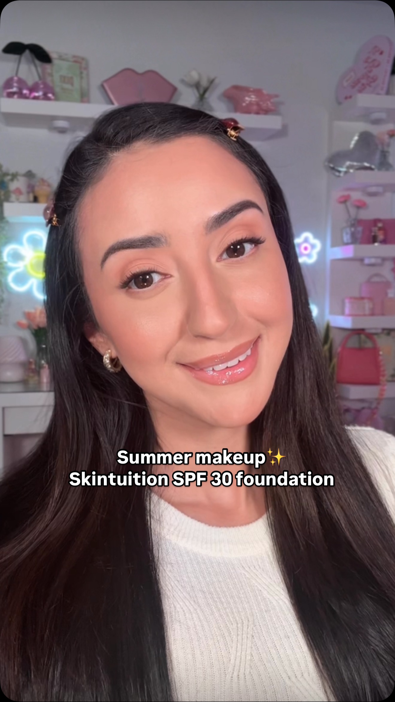 Instagram post by @gisele.ayora for Janeiredale. Caption reads: I found my new summer foundation and it’s....