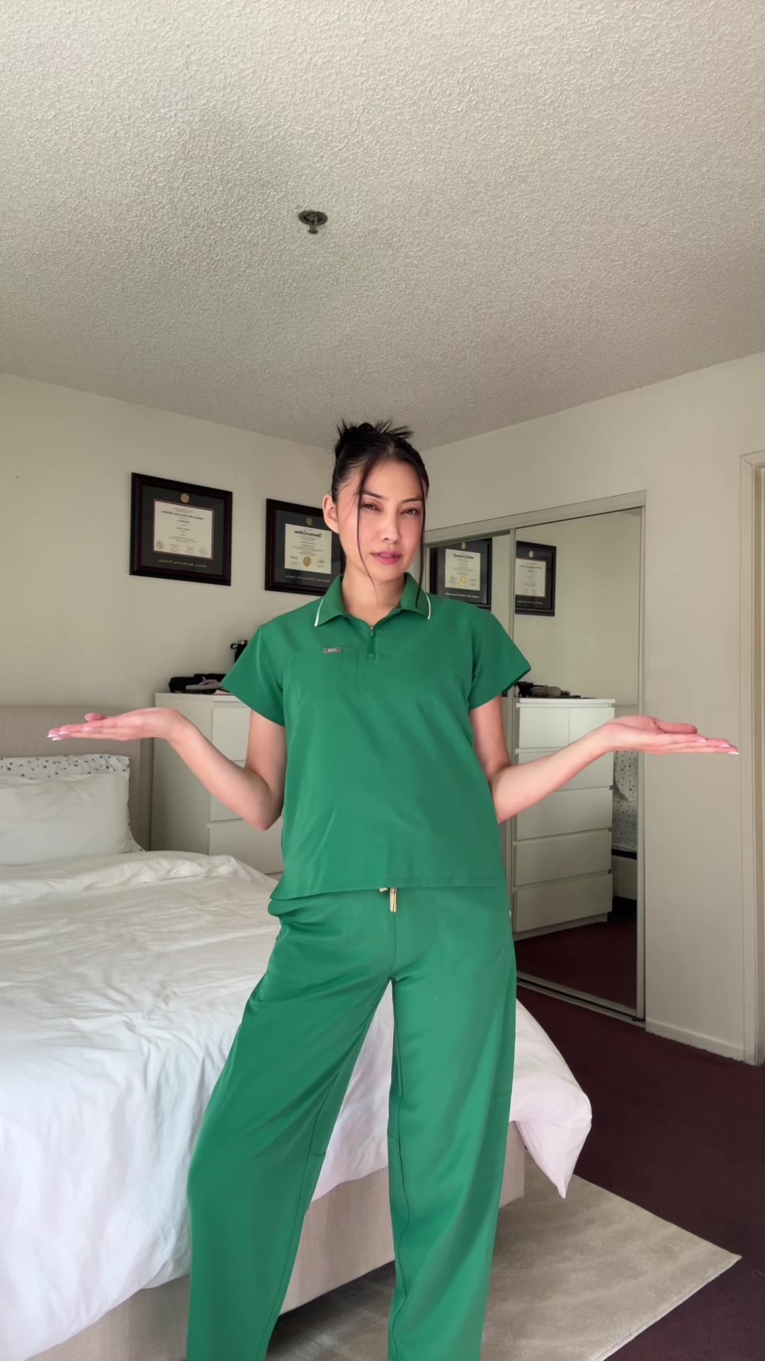 TikTok post by @kelly.herr for FIGS. Caption reads: [...] going to work 1000x better @wearfigs ||....
