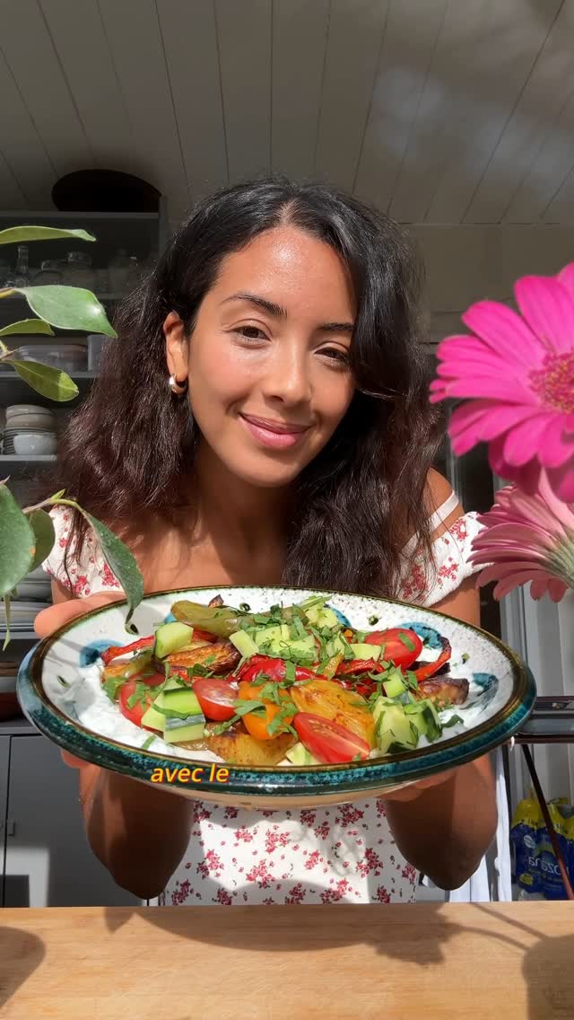 Instagram post by @ninou.vlog for Coop. Caption reads: Salade estivale aux potatoes & sauce yaourt....