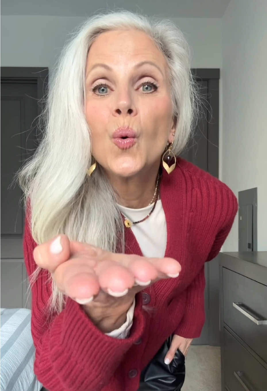 TikTok post by @whitehairwisdom for DIBS Beauty. Caption reads: May the magic and the wonder of the holiday season....