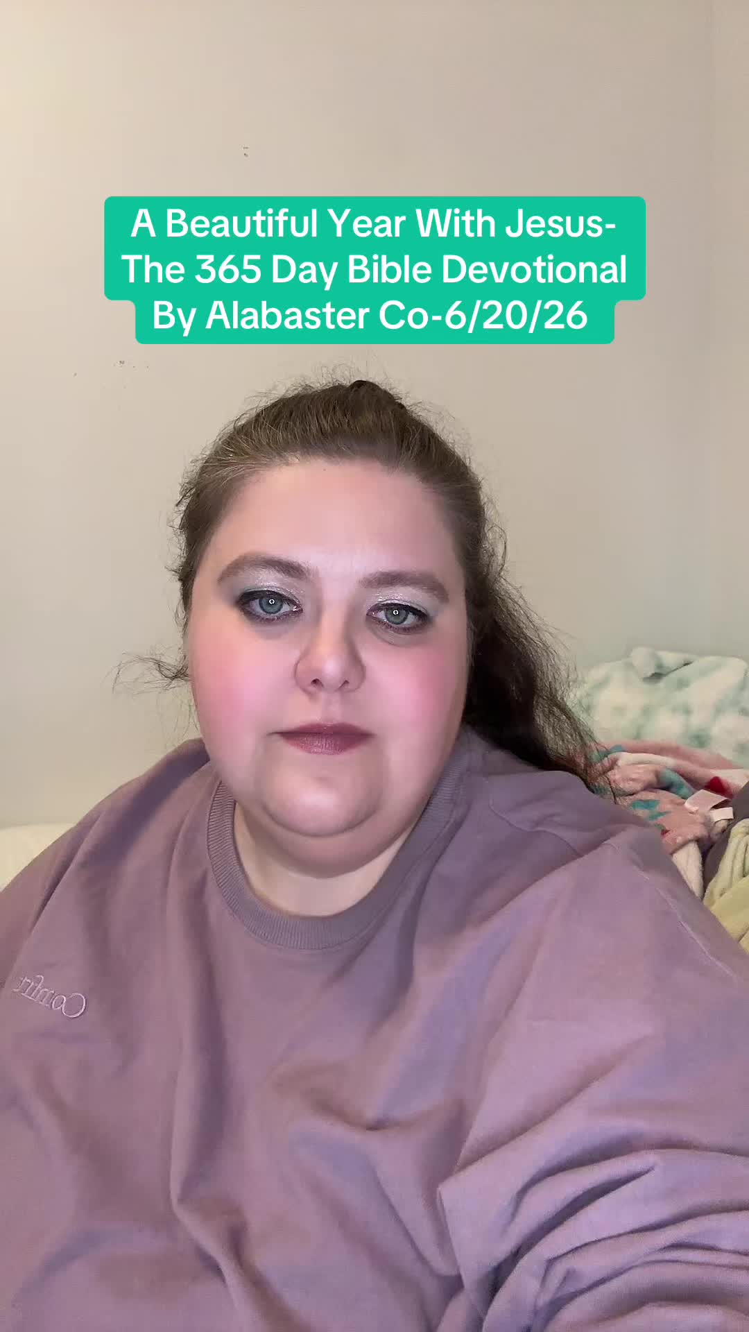 TikTok post by @tiffanymarieshoneck for Alabaster Co. Caption reads: [...] The 365 Day Bible Devotional By Alabaster....