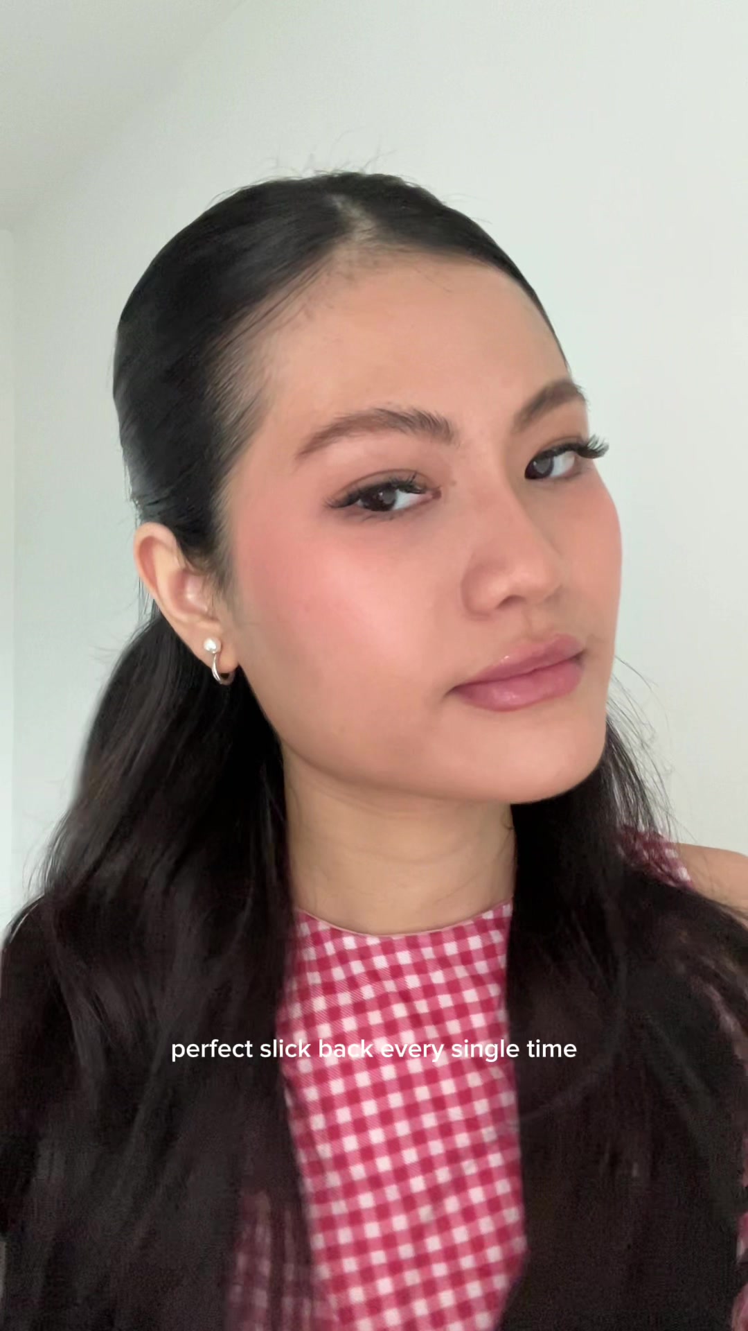 TikTok post by @h0neybuttercups for Insert Name Here. Caption reads: @INH HAIR essential for a good slick back look....