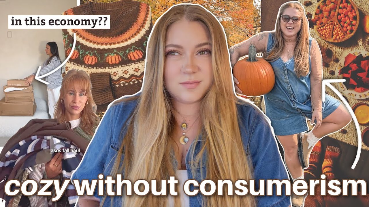 YouTube post by @Shelbizleee for Pela Case. Caption reads: consumerism has taken over fall 🍂 ☕️ 🍁🕯️....