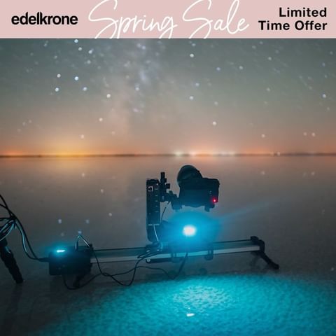 Instagram post by @filmmkrs for Edelkrone. Caption reads: #edelkrone just announced the biggest savings of....