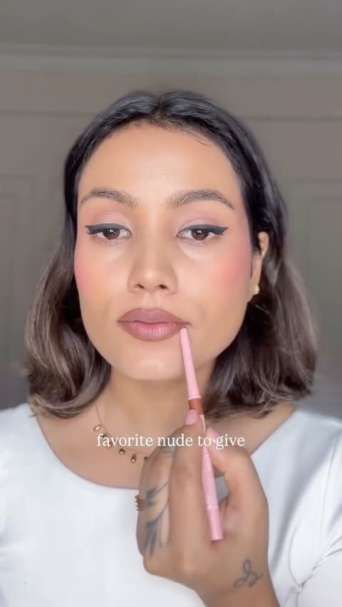 Instagram post by @glimmer_by_geetika for Lotus Herbals. Caption reads: Want fuller-looking lips without overlining them....