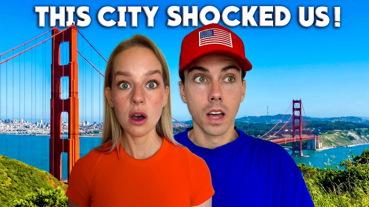 YouTube post by @2Passports1Dream for SafetyWing. Caption reads: First Time in San Francisco 🇺🇸 It’s Not What We....