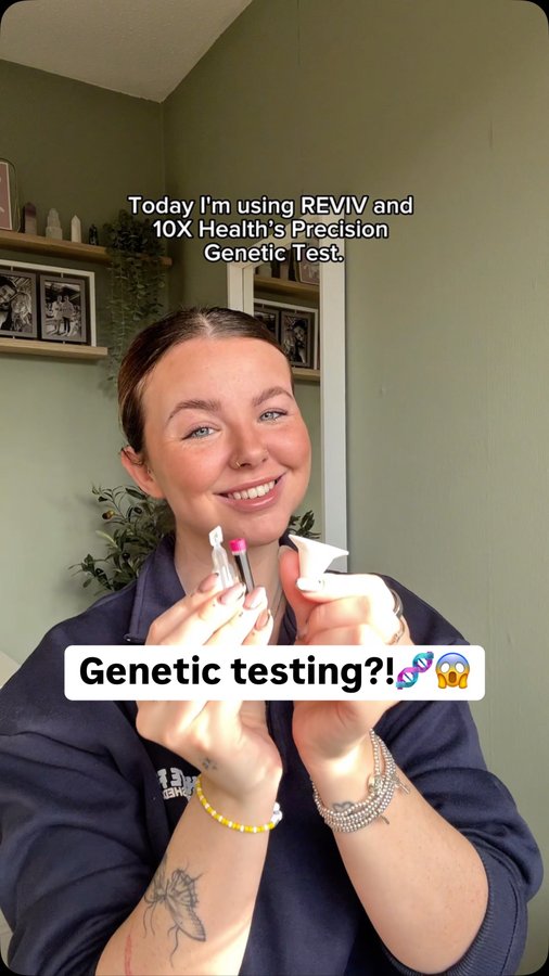 Instagram post by @chloe.durrington for 10x Health System. Caption reads: [...] That’s why I’m using @revivuk and....